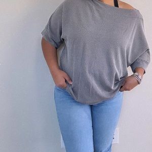 Batwing Sleeve Cording Blouse